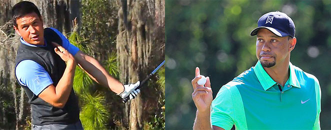 Chris Como and Tiger Woods